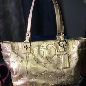 Metallic Coach Handbag